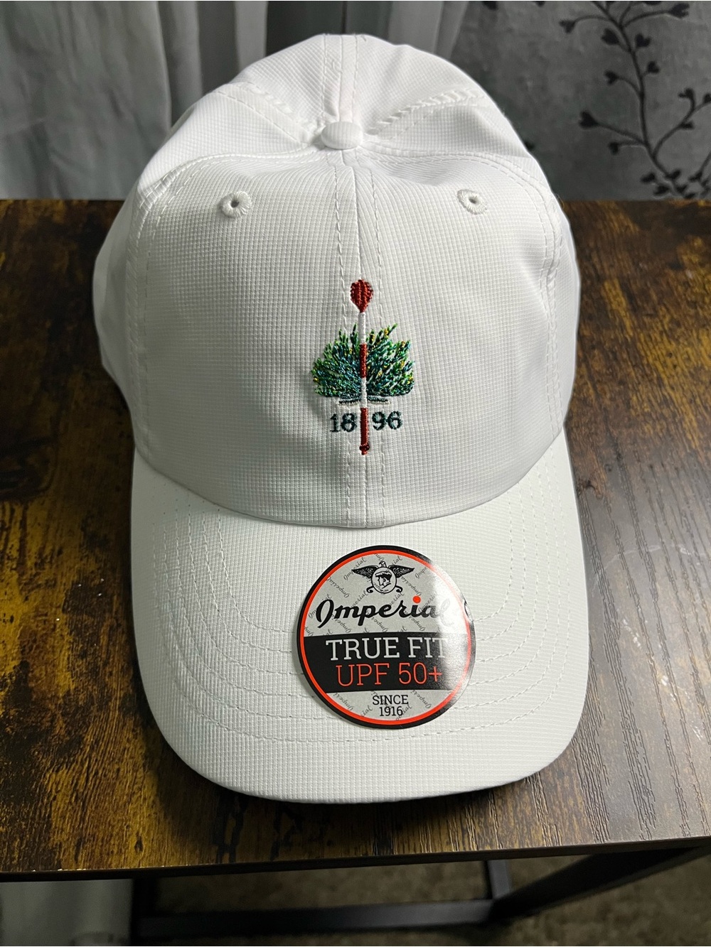 Imperial MERION GOLF CLUB  1896 LOGO WHITE CAP Hook&Loop Adjustable NWT